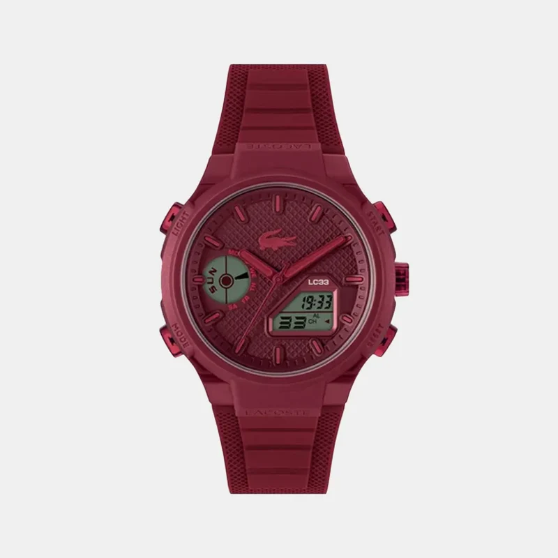 Montre LACOSTE Homme LC33 en Silicone Rouge 2011450