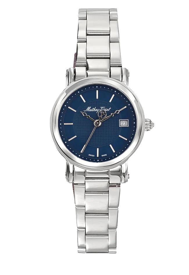 Montre Mathey-Tissot City Metal en acier inoxydable et cadran bleu D31186MABU