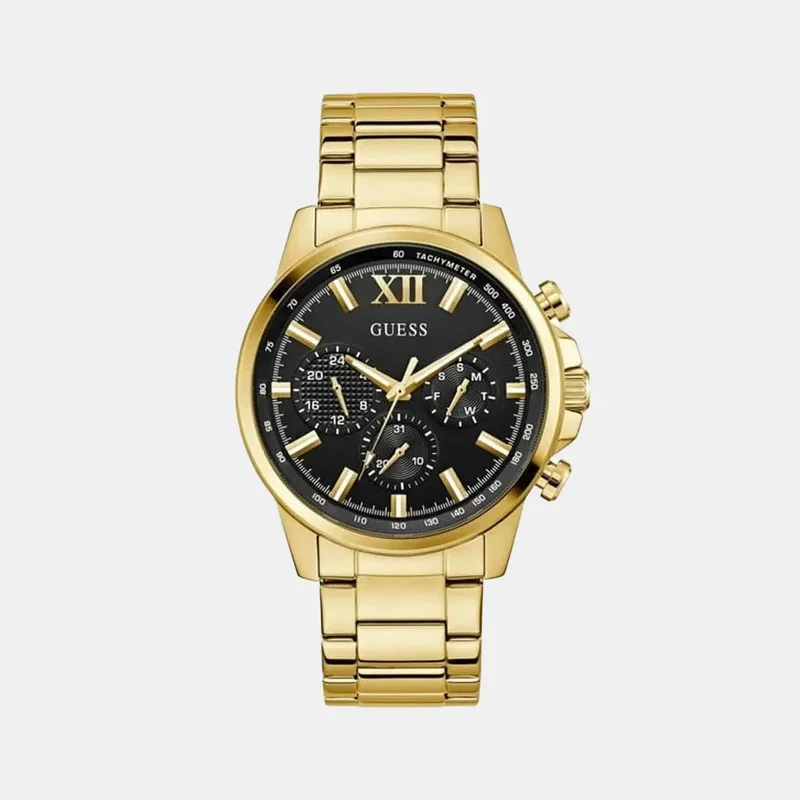 Montre GUESS Homme Walker Multifonction en Acier Doré GW0900G3