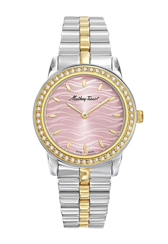 Montre Mathey-Tissot Artemis en acier inoxydable plaqué or et cadran rose D10860BQYPK