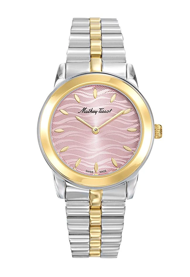 Montre Mathey-Tissot Artemis en acier inoxydable / or jaune et cadran rose D10860BYPK
