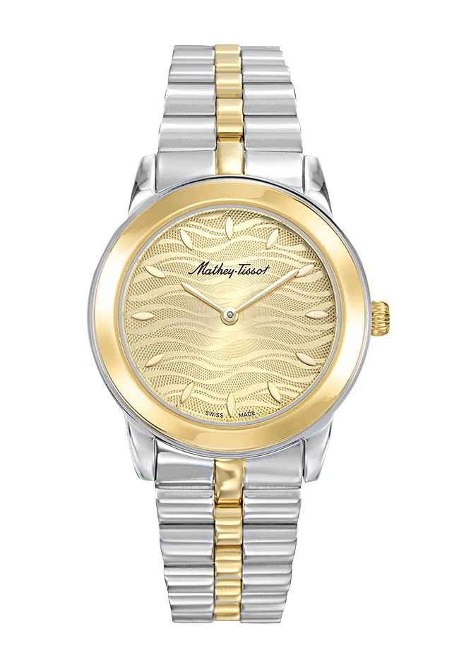 Montre Mathey-Tissot Artemis en acier inoxydable plaqué or et cadran champagne D10860BDI