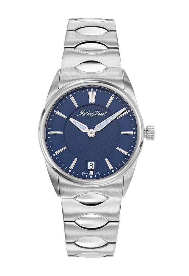 Montre Mathey-Tissot Anaconda en acier inoxydable et cadran bleu D791ABU