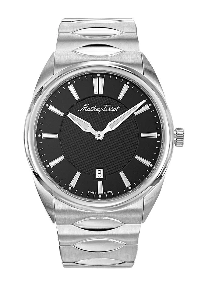 Mathey-Tissot Anaconda en acier inoxydable et cadran noir H791AN