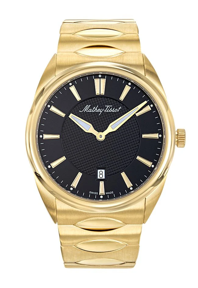 Mathey-Tissot Anaconda plaqué or et cadran noir H791PN