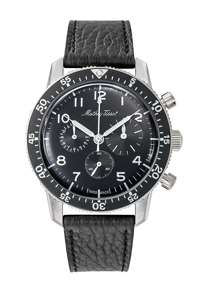 Chronographe Mathey-Tissot Cadran Noir 1968 TYPE1968N