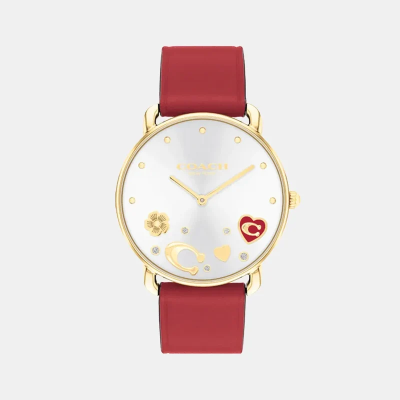 Montre COACH Femme Elliot en Cuir Rouge 14504520
