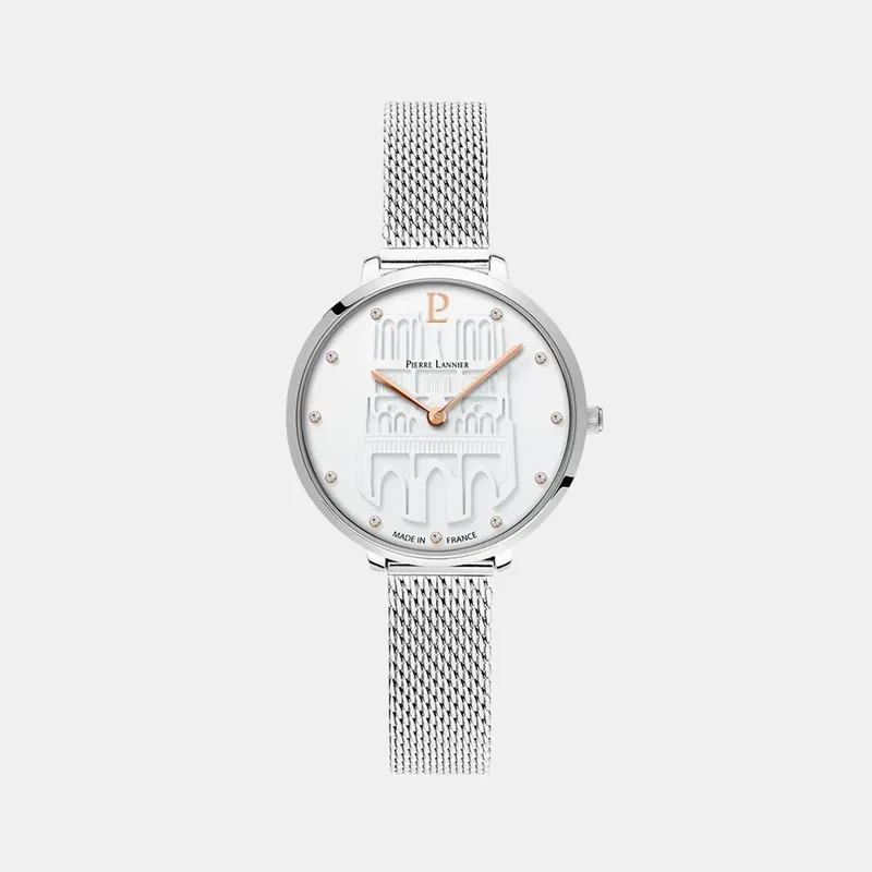 Montre PIERRE LANNIER Femme Cœur Battant en Acier Milanais 095N601
