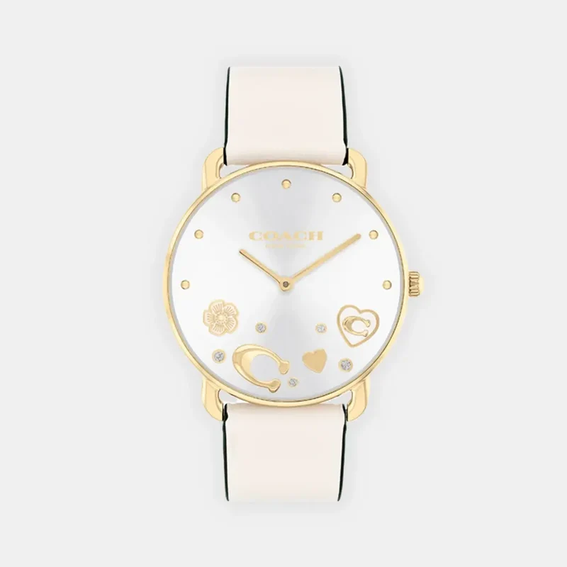 Montre COACH Femme Elliot en Cuir Blanc 14504294