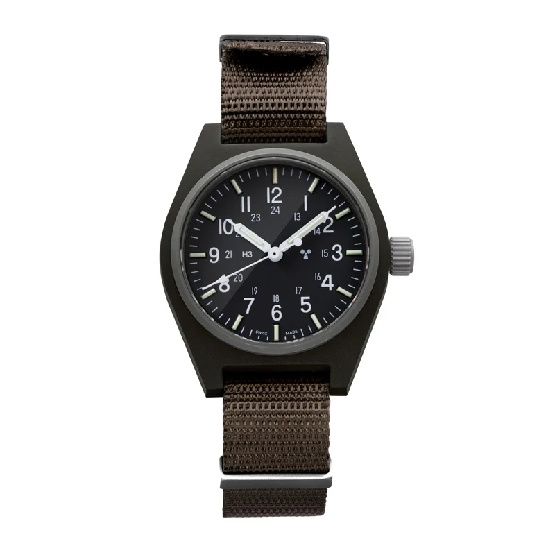 Montre Marathon 34 mm à quartz vert sauge à usage général (GPQ)