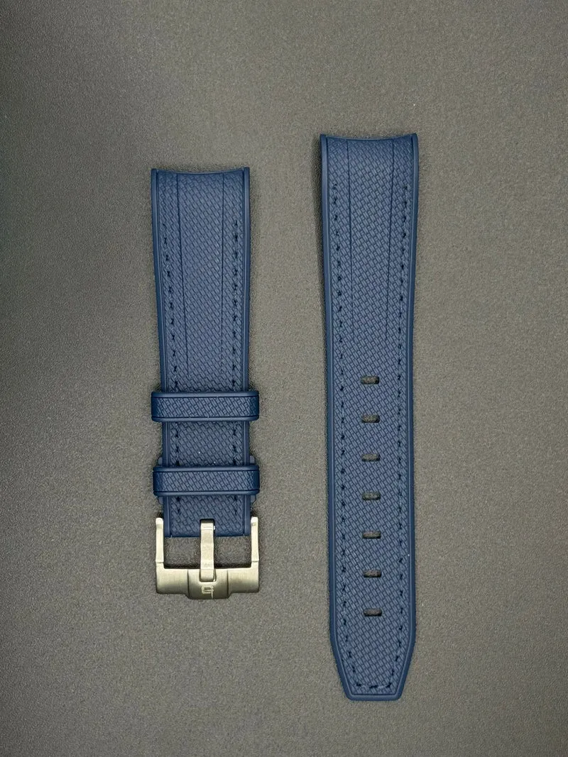 Bracelet en caoutchouc marine pour MoonSwatch et montres Omega