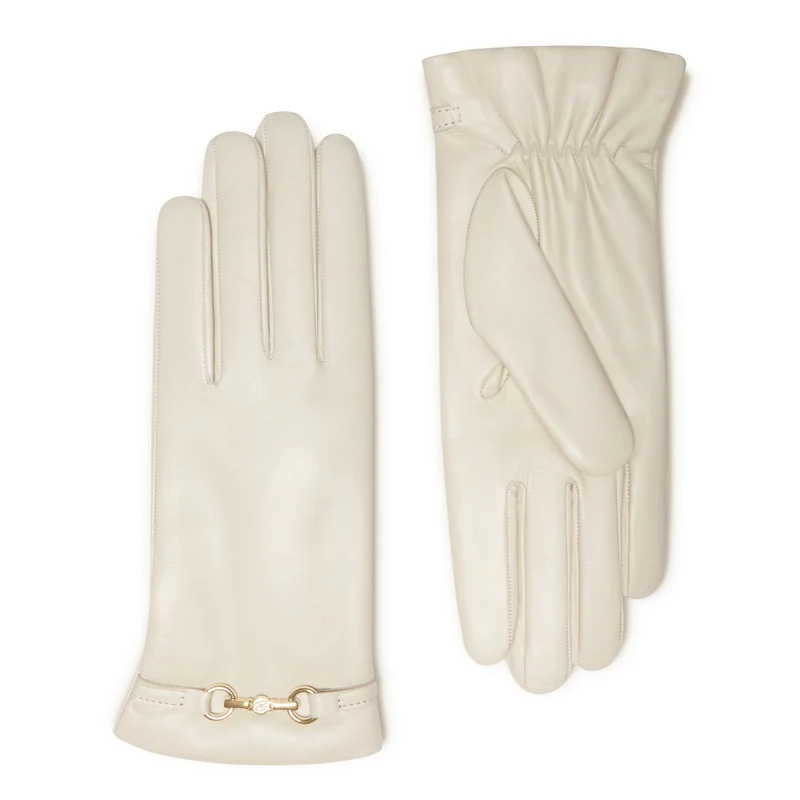 Isabel Bernard Honoré Gants en cuir de chèvre crème Marcelia IB67001-372-7
