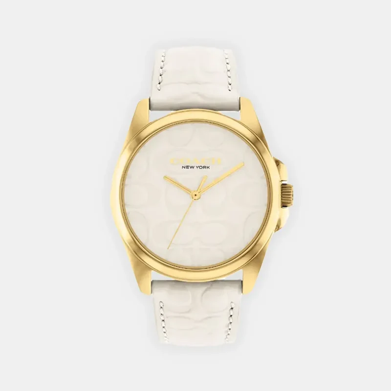 Montre COACH Femme Greyson en Cuir Blanc 14504141