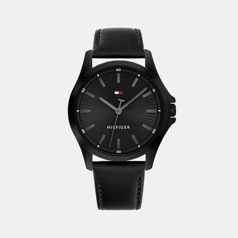 Montre TOMMY HILFIGER Homme Bruce en Cuir Noir 1792190