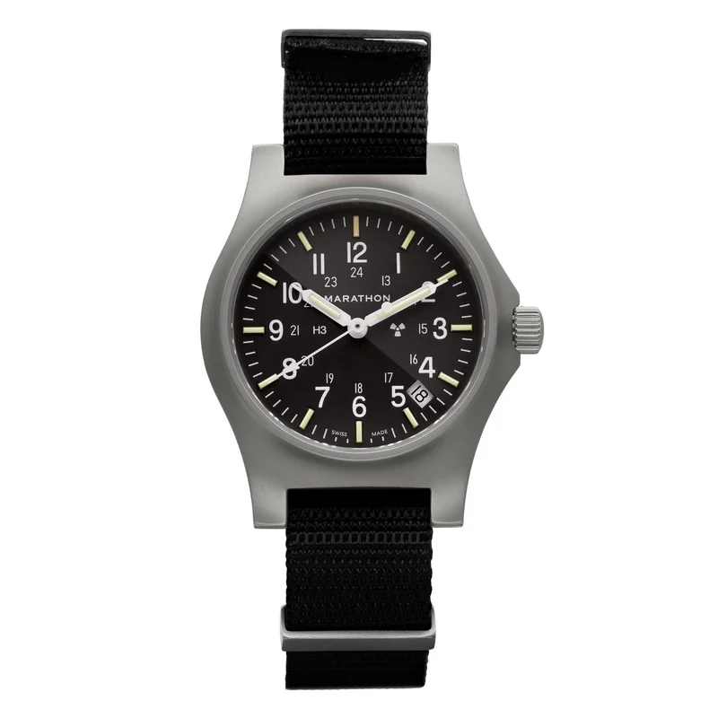 Montre Marathon 36 mm à quartz d'officier avec date (GPQ-D) sur nylon DEFSTAN