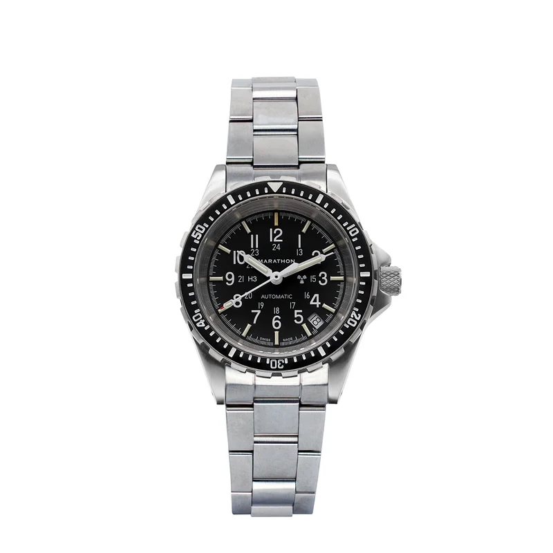 Montre de plongée automatique Marathon 36 mm (MSAR Auto) avec bracelet en acier inoxydable