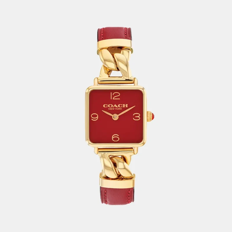 Montre COACH Femme Cass en Cuir Rouge 14504358