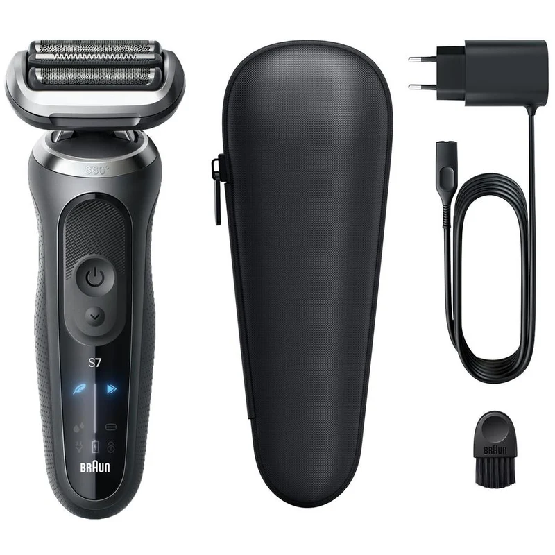 Braun Series 7 Electric Shaver for Men with Travel Case (Grey)