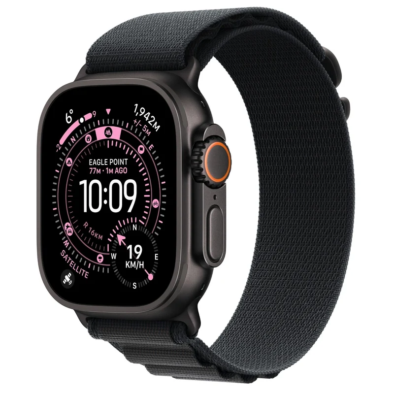 Apple Watch Ultra 3 49mm Black Titanium Case GPS + Cellular Black Alpine Loop (Large)
