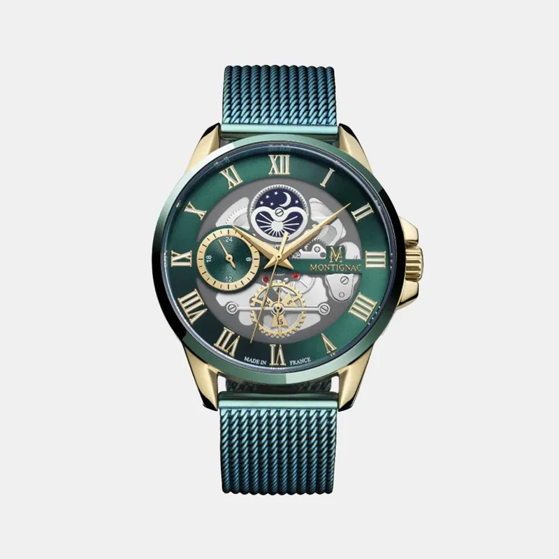 Montre MONTIGNAC Origine Homme en Acier Vert MOW1101