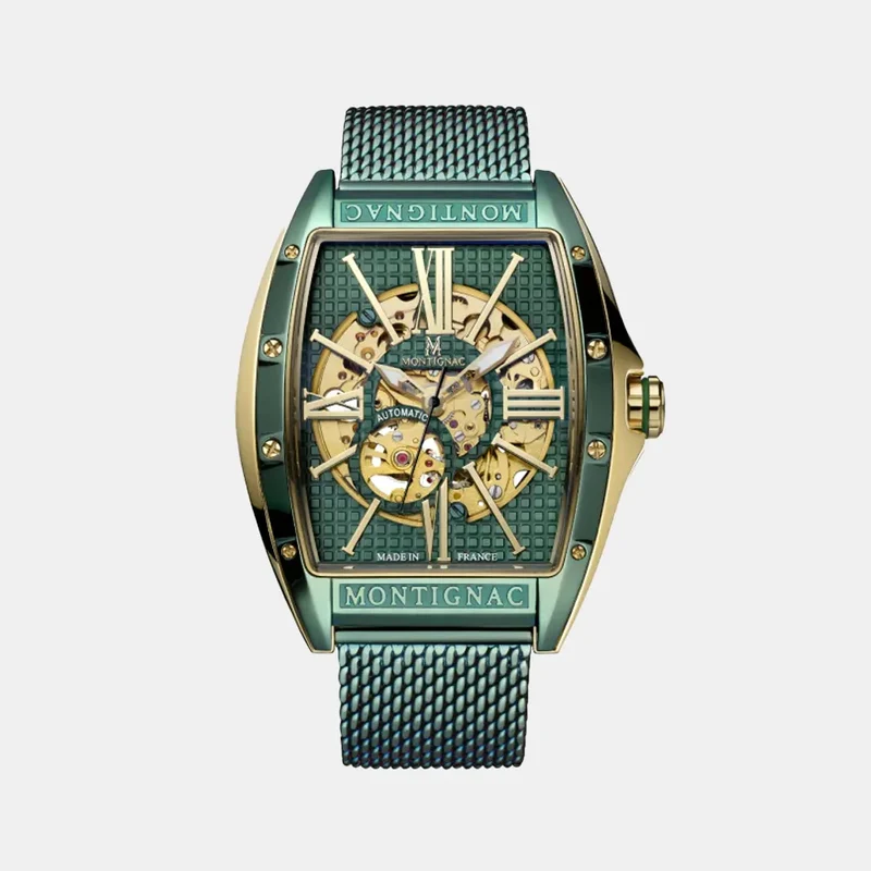 Montre MONTIGNAC Paladin Homme Automatique en Acier Vert MOW1102