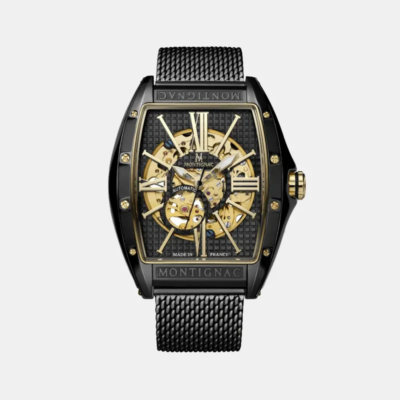 Montre MONTIGNAC Paladin Homme Automatique en Acier Noir MOW1103