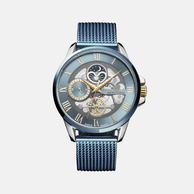 Montre MONTIGNAC Origine Homme en Acier Bleu MOW1100