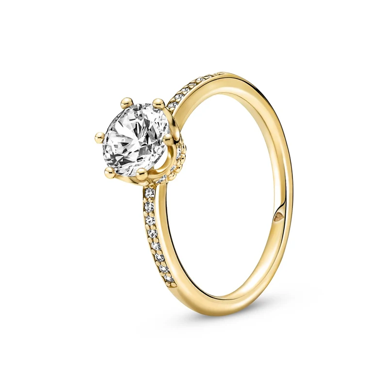 Pandora Clear Sparkling Crown Solitaire Ring 168289C01-52
