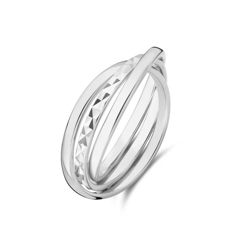 Parte di Me Ponte Vecchio Bague Lucilla en argent sterling 925 avec diamants taille Ponte Vecchio PDM33073-48