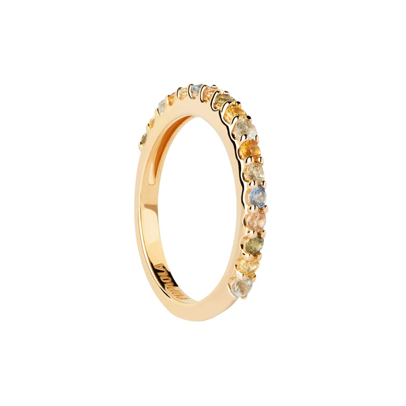 P D Paola Color Bague Plaqué or 18 carats AN01-C07-10