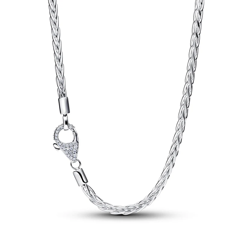 Pandora Moments Collier Chaîne Maille Serpent Fermoir Pavé Avec Pendentif 394463C01