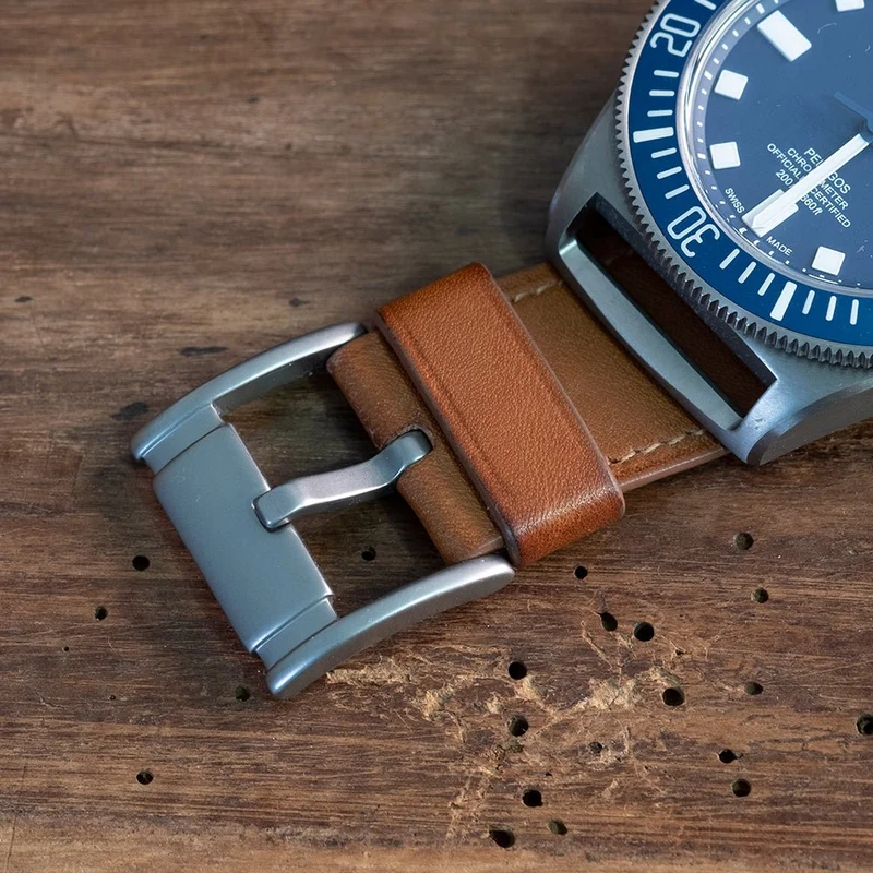 Bracelet MN veau sellier vintage