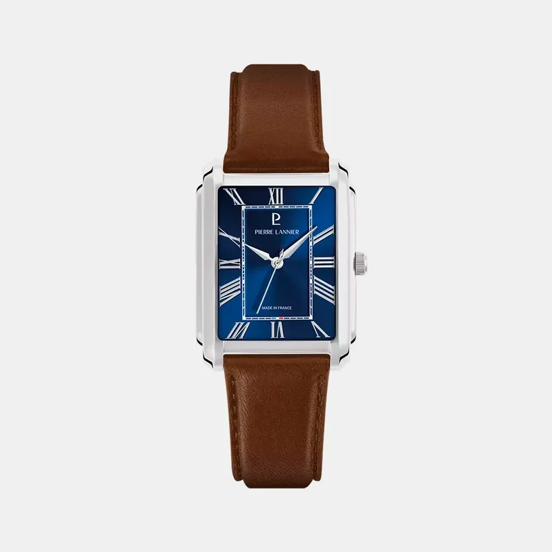 Montre PIERRE LANNIER Homme EMPIRE en Cuir Marron 212G164