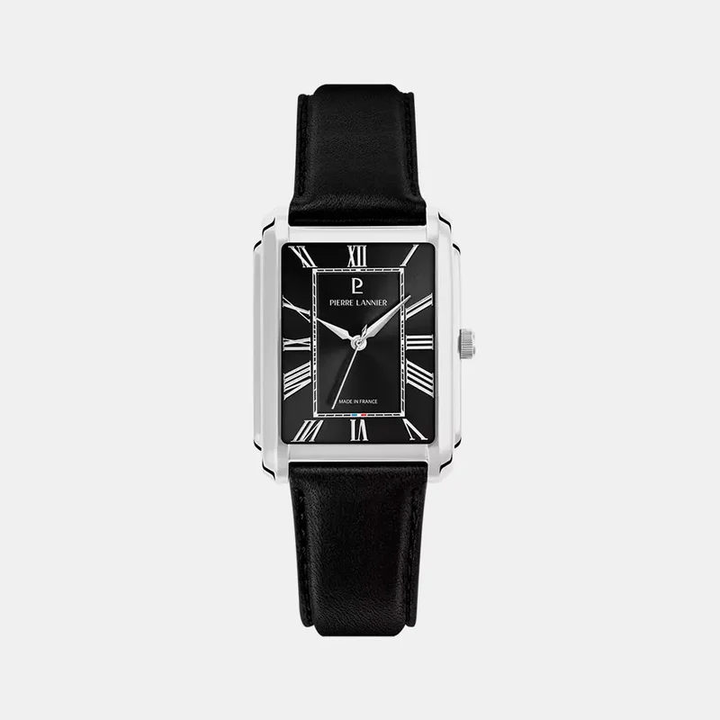 Montre PIERRE LANNIER Homme EMPIRE en Cuir Noir 212G133