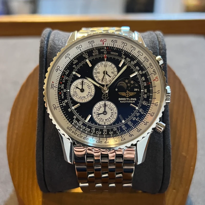 Chronographe Breitling Navitimer Olympus à phases de lune A19340