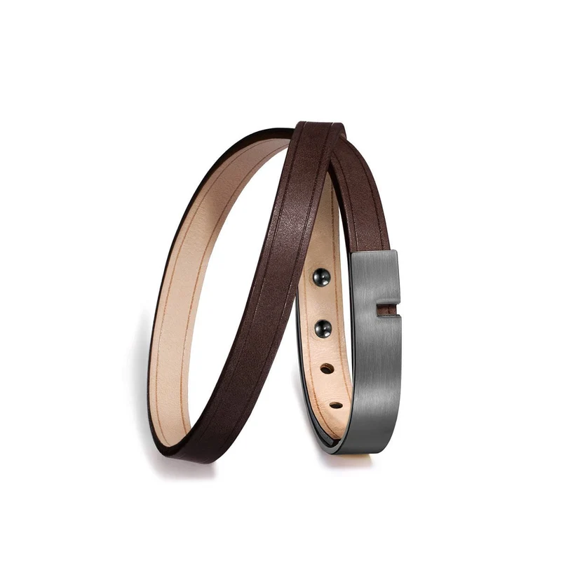 Bracelet homme marron double | U'TURN TWICE