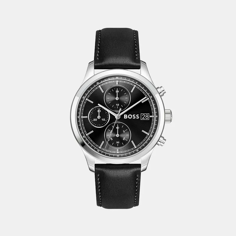 Montre BOSS Homme Stratus en Cuir Noir 1514326