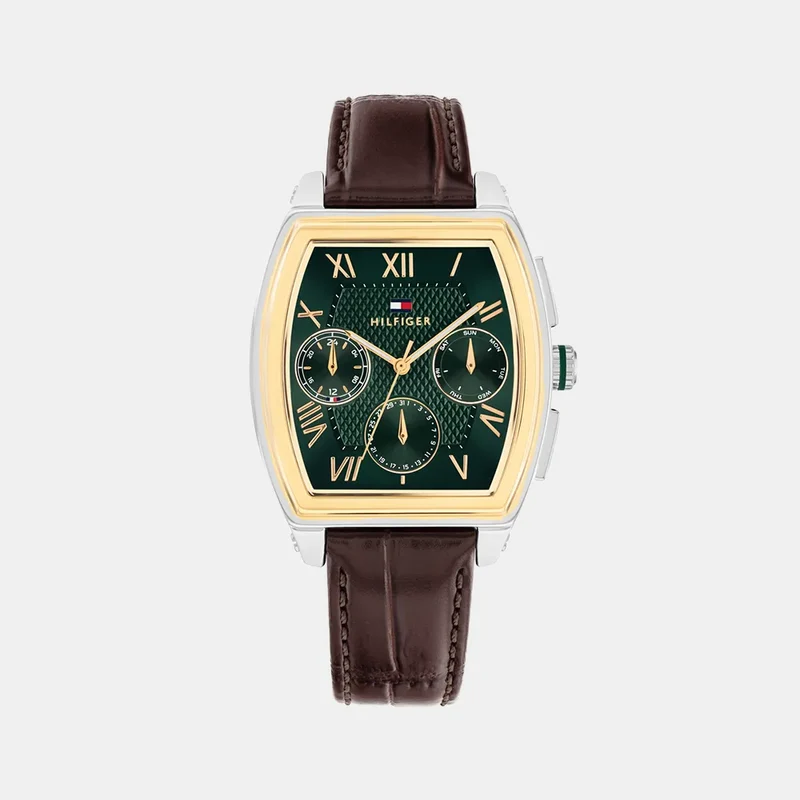 Montre TOMMY HILFIGER Homme en Cuir Marron 1710762