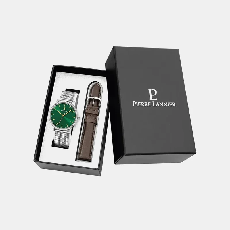 Montre PIERRE LANNIER Homme Essential Coffret Bracelets Interchangeables 386C171