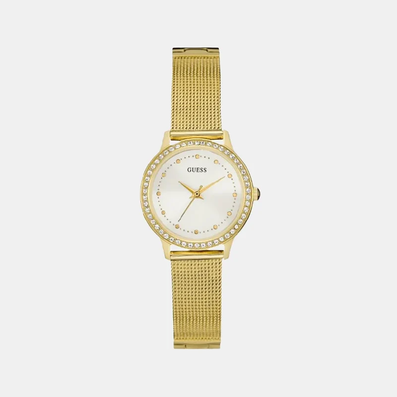 Montre GUESS Femme Chelsea en Acier Milanais Doré W0647L7