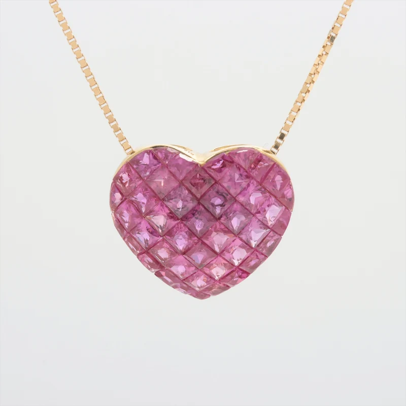 Collier Coeur Rubis 3.50 ct Or jaune 18kt 4.9g