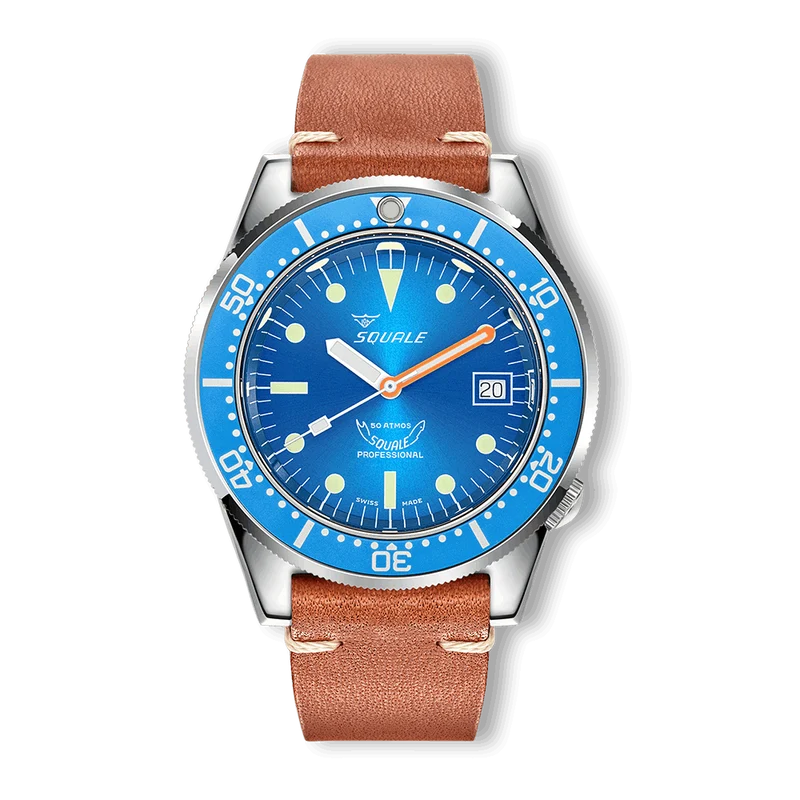 Montre automatique en acier Squale 1521 Ocean Leather 1521OCN.PC