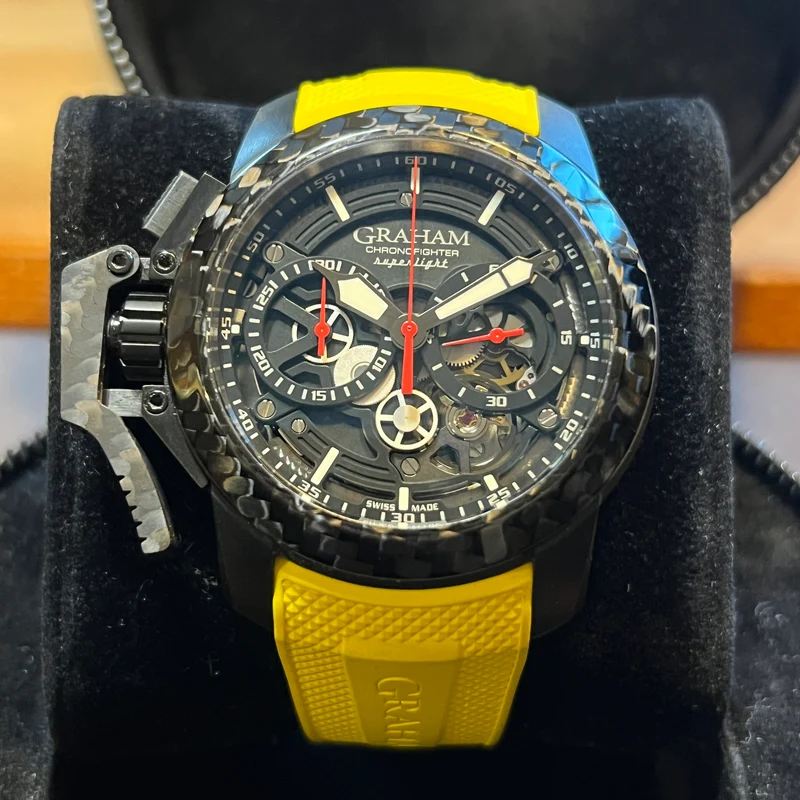 Graham Chronofighter Superlight Carbon Skeleton, ensemble complet 2CCBK.B25A