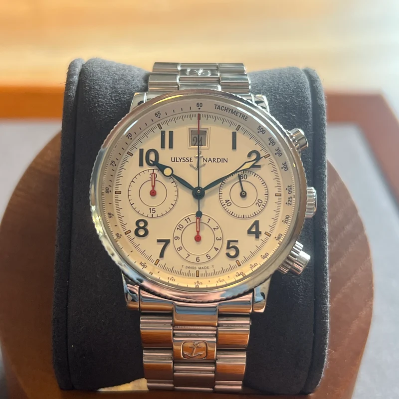 Ulysse Nardin Chronographe marin à cadran argenté 363-22
