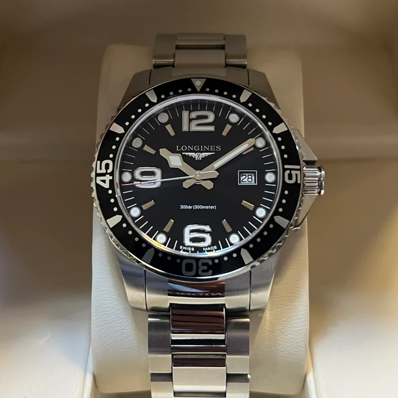 Longines HydroConquest Cadran Noir Coffret Complet L3.730.4.56.6