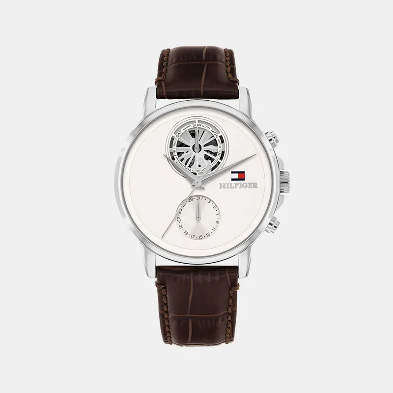 Montre TOMMY HILFIGER Homme STEWART en Cuir Marron 1710746