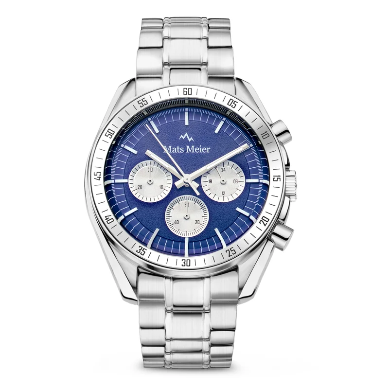 Mats Meier Arosa Racing Hommes Montre Argent MM50014