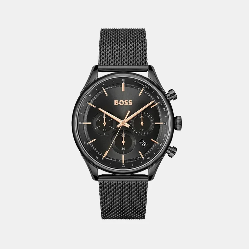 Montre BOSS Homme Gregor en Acier Milanais Noir 1514065