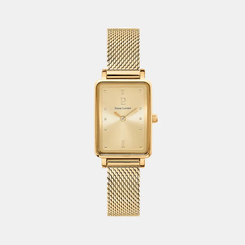 Montre PIERRE LANNIER Femme Ariane en Acier Milanais Doré 057H542