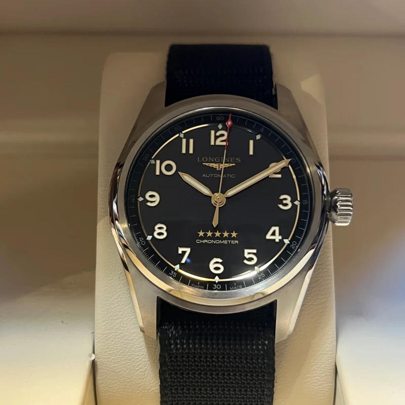 Boîtier Longines Spirit en titane 2025, ensemble complet L3.810.1.53.2